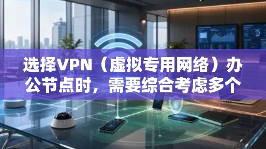 选择VPN(虚拟专用网络)办公节点时,需要综合考虑多个因素,以确保网络安全、稳定性和隐私保护。以下是一些建议和步骤,可以帮助你选择适合的VPN办公节点 选择VPN(虚拟专用网络)办公节点时,需要综合考虑多个因素,以确保网络安全、稳定性和隐私保护。以下是一些建议和步骤,可以帮助你选择适合的VPN办公节点