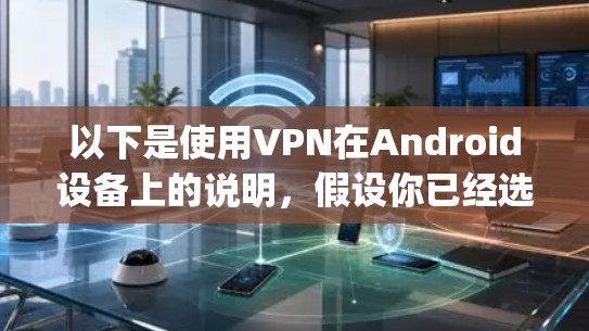 以下是使用VPN在Android设备上的说明，假设你已经选择并安装了一个VPN服务（如OpenVPN、NordVPN、ExpressVPN等）