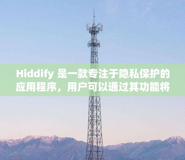 Hiddify 是一款专注于隐私保护的应用程序,用户可以通过其功能将文件或资料隐藏起来,以保护隐私。以下是 Hiddify 的配置指南,帮助你更好地使用该工具 Hiddify 是一款专注于隐私保护的应用程序,用户可以通过其功能将文件或资料隐藏起来,以保护隐私。以下是 Hiddify 的配置指南,帮助你更好地使用该工具