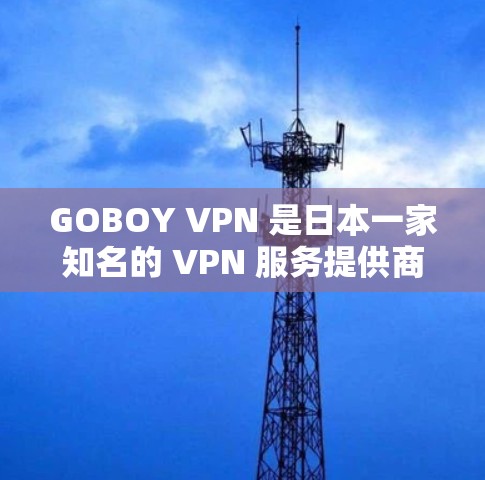 GOBOY VPN 是日本一家知名的 VPN 服务提供商,提供的服务涵盖了 高速、安全、稳定 等多个方面。以下是关于 GOBOY VPN 速度体验的一些关键点和分析 GOBOY VPN 是日本一家知名的 VPN 服务提供商,提供的服务涵盖了 高速、安全、稳定 等多个方面。以下是关于 GOBOY VPN 速度体验的一些关键点和分析