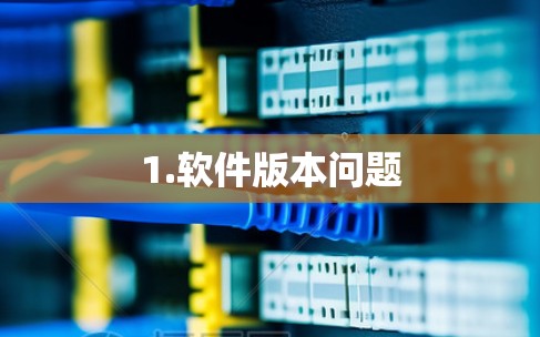 1.软件版本问题