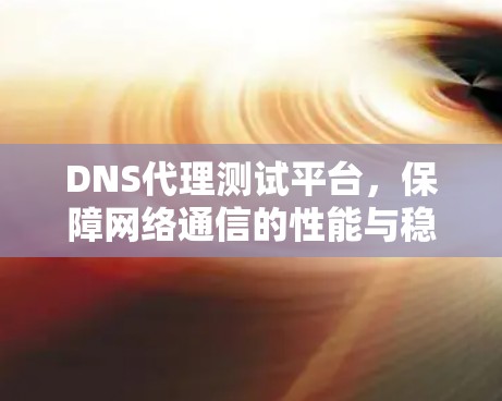 DNS代理测试平台，保障网络通信的性能与稳定性