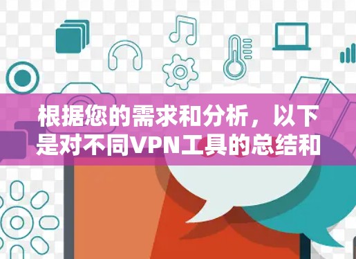 根据您的需求和分析,以下是对不同VPN工具的总结和推荐 根据您的需求和分析,以下是对不同VPN工具的总结和推荐