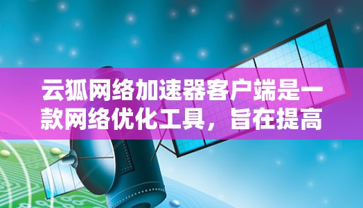 云狐网络加速器客户端是一款网络优化工具，旨在提高网络连接的速度和稳定性。以下是关于该客户端的一些关键信息和常见问题的解决方法