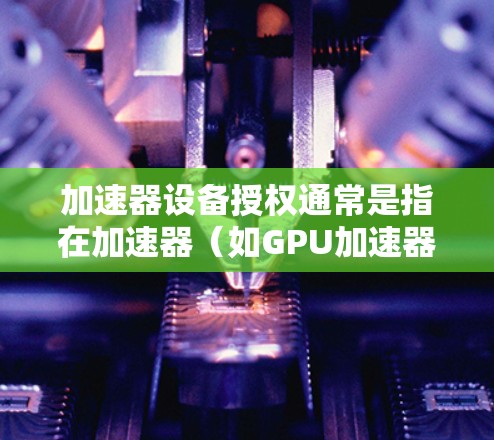 加速器设备授权通常是指在加速器（如GPU加速器、TPU加速器等）上为设备分配权限，以允许它们访问特定的计算资源或数据。以下是一些常见的加速器设备授权相关步骤和注意事项