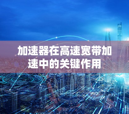 加速器在高速宽带加速中的关键作用
