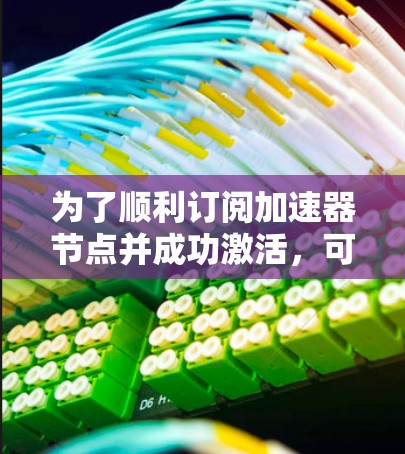 为了顺利订阅加速器节点并成功激活,可以按照以下步骤操作