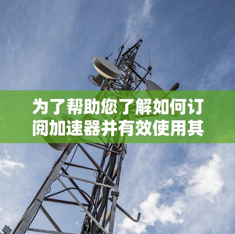 为了帮助您了解如何订阅加速器并有效使用其资源，以下是分步的指南