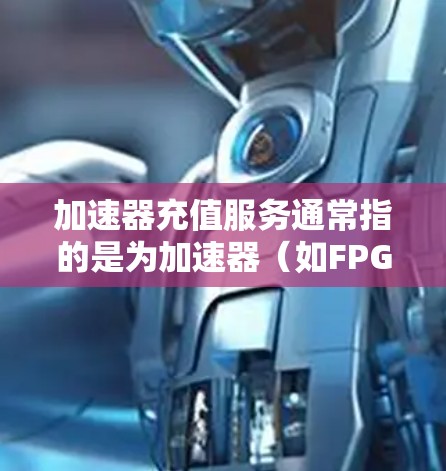 加速器充值服务通常指的是为加速器(如FPGA、GPU等)提供资源或计算能力,以提高数据处理和计算速度。具体来说,加速器充值服务可能涉及以下内容 加速器充值服务通常指的是为加速器(如FPGA、GPU等)提供资源或计算能力,以提高数据处理和计算速度。具体来说,加速器充值服务可能涉及以下内容