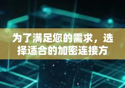 为了满足您的需求,选择适合的加密连接方法并安装配置工具是关键。以下是针对不同需求的建议 为了满足您的需求,选择适合的加密连接方法并安装配置工具是关键。以下是针对不同需求的建议
