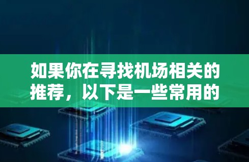 如果你在寻找机场相关的推荐,以下是一些常用的机场导航和信息服务工具